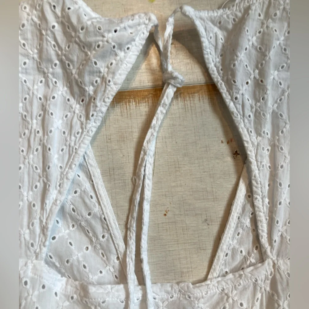 (SOLD!!! Do not buy)(Not For Sale)Zara | Boho Plunge Neck Open back Tier dress - Picture 6 of 7